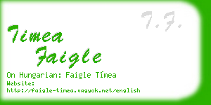 timea faigle business card